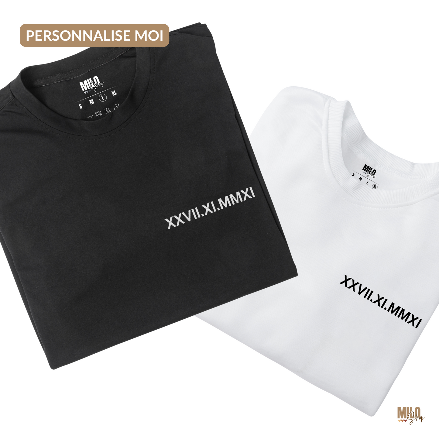 LE DUO - T shirts Personnalisés - Broderie Date